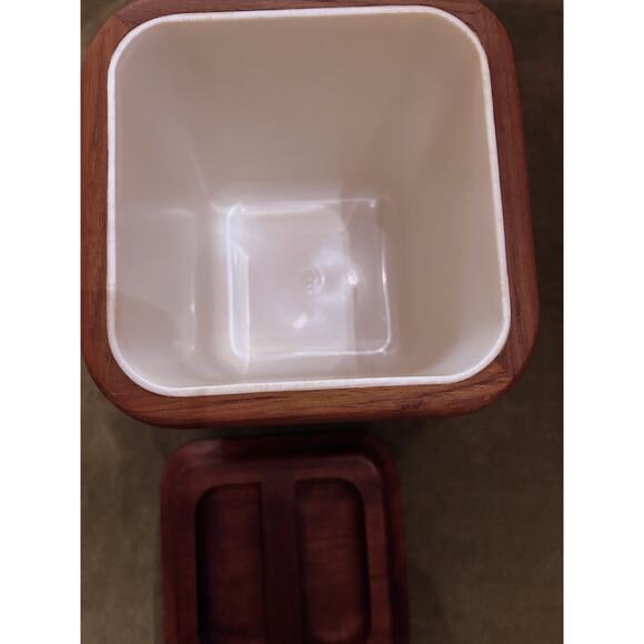 Kalmar Design Vintage Teak Ice Bucket with liner Tiki Bar Outdoor Retro 70's - Picture 2 of 7